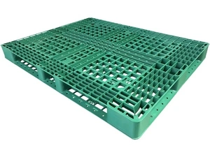 Palet de plástico de cuatro entradas (con base perimetral cruciforme)